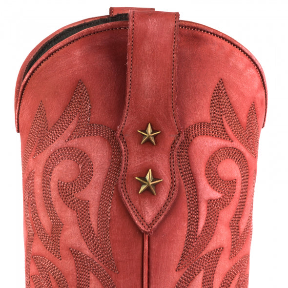 Botas Senhora Cowboy Modelo Alabama 2524 Vermelho Lavado | Cowboy Boots Portugal