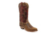 Women's Cowboy Boots Brown and Red LF1627E