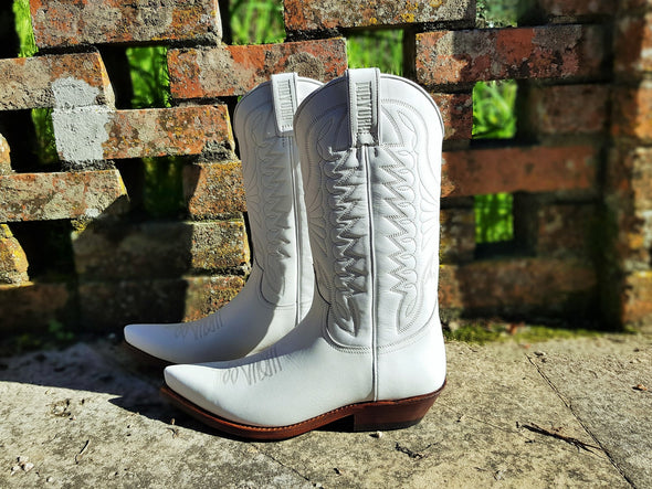 Ecological Cowboy Women's and Men's Boots in white