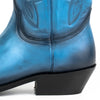 Botas Cowboy de Homem e Mulher Artesanais Couro Azul 1920 Texanas