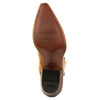Botas Cowboy de Mulher Artesanais 2669 Couro Castanho e Bordado Floral branco