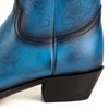 Botas ou Botins Cowboy de Mulher Artesanais Couro Azul 2374 Texanas