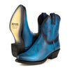 Botas ou Botins Cowboy de Mulher Artesanais Couro Azul 2374 Texanas