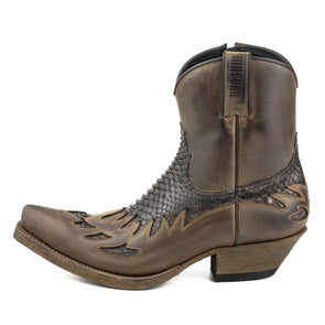 Men's Cowboy Boots (Texas) Model 12 Crazy Old Sadale / Pitón Testa Mate | Cowboy Boots Portugal