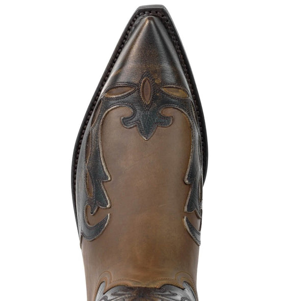 Botas de Homem e Mulher Cowboy (Texanas) Castanho e Cinzento Prata 1927-C Milanelo Verin / Crazy Old Pony (Mayura Boots)