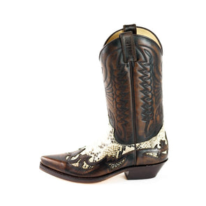 Botas de Homem Cowboy (Texanas) Castanho e Branco 1935-C Milanelo Zamora / Natural (Mayura Boots)