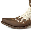 Desert boots homme en cuir huilé marron et blanc 2567
