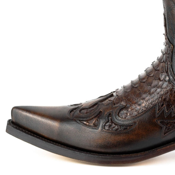 Botas Cowboy de Homem e Mulher Artesanais Couro Castanho 1935 Texanas